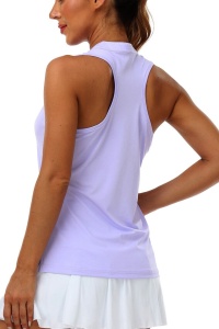 Maiou sport dama pentru tenis, fitnes, fără mâneci, lila, XXL - Img 3