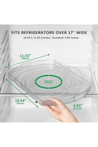 Organizator pentru frigider, ROWNYEON, rotire 360 grade, acril - Img 2