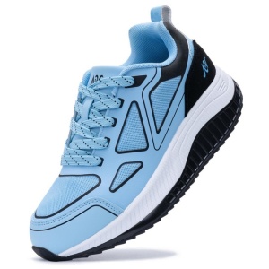 Pantofi sport ortopedici pentru fasciită plantară pentru femei, extra lati, respirabili, confortabili si usori, albastru, 42 - Img 1