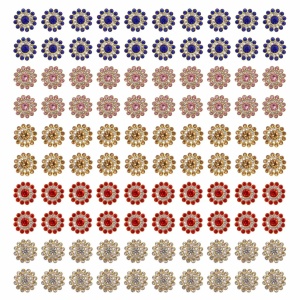 Set 100 de nasturi ornamentali pentru decoratiuni, cu pietricele - Img 1