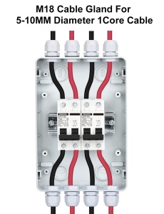 Set 2 sigurante DC 12V, sistem solar PV curent continuu 6A 2 poli DC12V-DC400V sau AC110-400V cu carcasă impermeabilă IP65 - Img 7