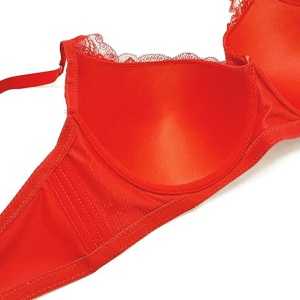 Set 2 sutiene SHEKINI, cu push up, sârmă, rosu si mov, 85C - Img 3