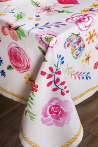 Fată de masa 100% bumbac 140 cm x 180 cm, flori dulci - Img 4