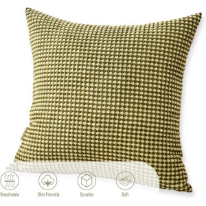 Fețe de pernă decorative 45x45 cm, set 2 buc, velur, verde - Img 3