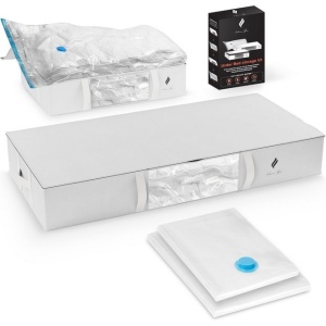 Set de depozitare sub pat - 2 saci de vid + 2 saci de stofa XXL & XL - Img 1
