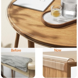 Set protectie transparenta pentru colturi, din silicon, 4 colturi si 3m banda silicon, autoadeziva - Img 5