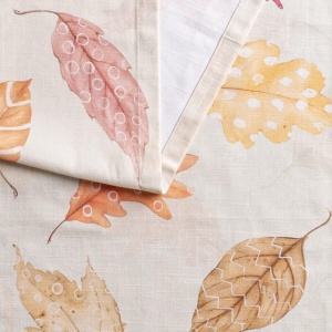 Traversa de masă cu diverse frunze, crem 50cm x 150cm - Img 7