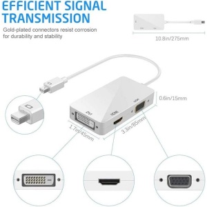 Convertor Mini DisplayPort la HDMI VGA DVI - Img 3