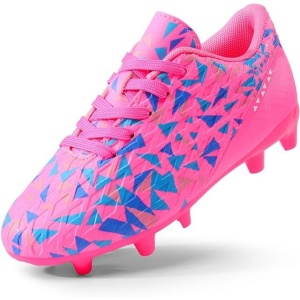 Ghete de fotbal pentru copii, fucsia -albastru regal, 38EU - Img 2