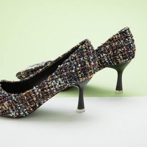 Pantofi dama cu toc stiletto, C.Paravano, catarama cristale, design multicolor, 38 - Img 4