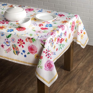 Fată de masa 100% bumbac 140 cm x 180 cm, flori dulci - Img 6
