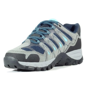 Ghete de drumetie, trekking, impermeabile, joase, pentru femei, gri, bleu, 39 - Img 1