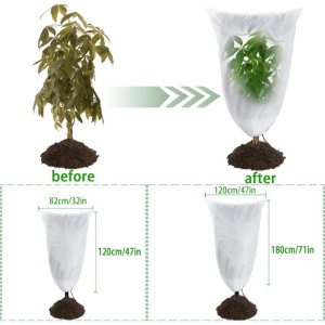 Husă de protectie pentru plante, 82x120cm 2 bucăti, rezistent la vânt din material netesut - Img 4