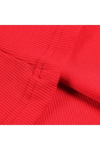 Maiou damă Smile Fish, tip Racerback, Bumbac Ribbed, Slim Fit, Rosu, XL - Img 4