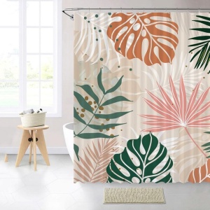 Perdea de dus stil boho 180 x 180 cm cu 12 cârlige - Img 7