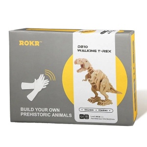 Puzzle 3D din lemn 85 piese, T-Rex, 31 cm, interactiv, varsta 12+ - Img 2