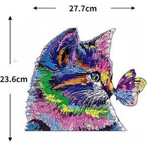 Puzzle cu animale, farma pisica, 200 piese, adulti si copii - Img 3