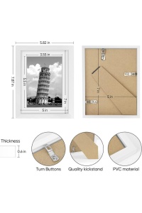 Set 4 rame poze, alb, 10x15 cm - Img 6