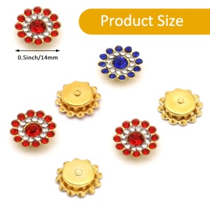 Set 100 de nasturi ornamentali pentru decoratiuni, cu pietricele - Img 5