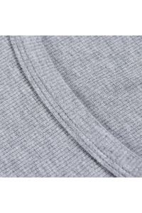 Bluză damă ribbed, mânecă lungă, Slim Fit, Guler Rotund, Top Casual Elegant, Gri, M - Img 4