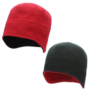 Caciula dublă de fleece, unisex, rosu, 56-60 cm - Img 4