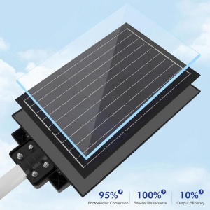Felinar 640 LED, cu panou solar, 6500K, senzori de miscare cu infrarosu, telecomandă, impermeabil IP67 - Img 5