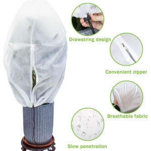 Husă de protectie pentru plante, 82x120cm 2 bucăti, rezistent la vânt din material netesut - Img 6