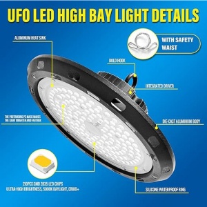 Pendul LED 15000lm 6000k LED alb rece, 150W Spot Led Ozn - Img 2