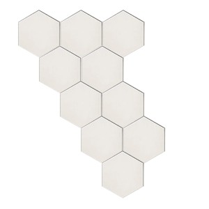 Set 10 oglinzi autoadezive hexagonale tip fagure, 23X20CM - Img 1