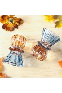 Set 6 suporturi pentru lumânări, din sticla, culoare gradient, înălțime de 9 cm - Img 3