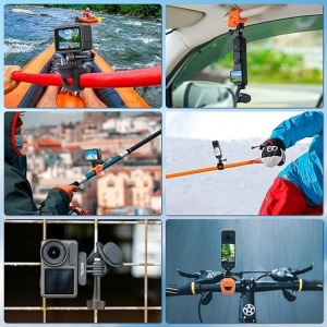 Suport pentru GoPro, curea flexibilă pentru ghidon, GoPro Max Mini Hero, Osmo Pocket 3 2, Insta360 X4 X3 Ace Pro - Img 2