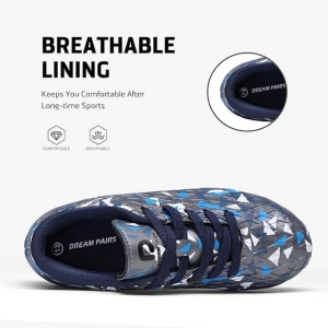 Ghete de fotbal, Unisex, Gri cu Albastru regal, 29 EU - Img 4