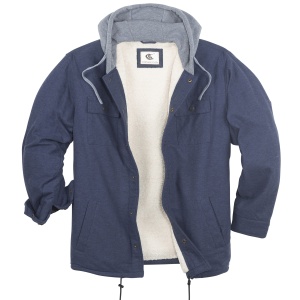 Hanorac pentru bărbati, Lumberjack cu mânecă lungă, cu glugă, Bleumarin, 2XL