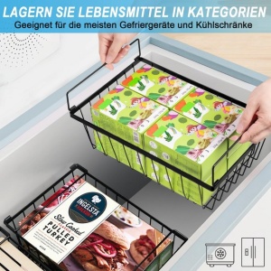 Set de 4 cosuri congelator, organizatoare cu mânere (36,3 x 17,8 x 15,2 cm) - Img 2