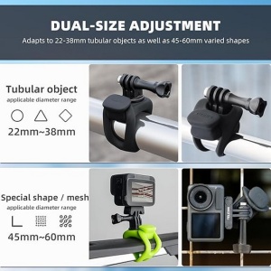 Suport pentru GoPro, curea flexibilă pentru ghidon, GoPro Max Mini Hero, Osmo Pocket 3 2, Insta360 X4 X3 Ace Pro - Img 3