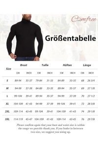 Bluză barbati cu manecă lungă, Slim Fit, Guler Înalt, Negru, XXL - Img 2