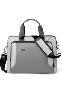 Geanta Laptop de umar, dimenisiune 39 x 30 x 3 cm, IWTTWY, gri - Img 1