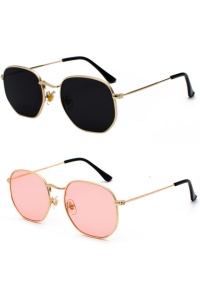 Set 2 perechi ochelari negru si roz, Effny, UV400