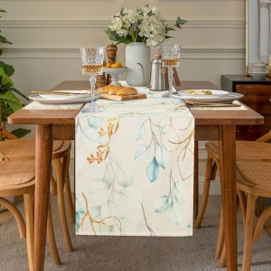 Set decorativ pentru masă, aleer/traversa 30x180cm si 4 naproane 30/45 cm - Img 3
