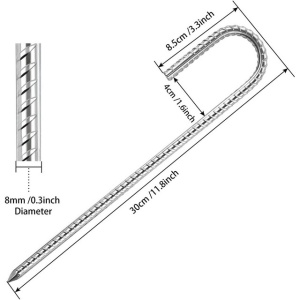 Cuie de ancoră pentru grădină, 6 buc, 8mm x 30cm - Img 6