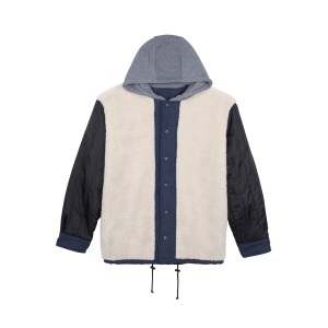 Hanorac pentru bărbati, Lumberjack cu mânecă lungă, cu glugă, Bleumarin, 2XL - Img 3