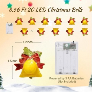 Instalatie lumini, ghirlanda 2M 20LED, pe baterii, interior si exterior, Clopotel - Img 5