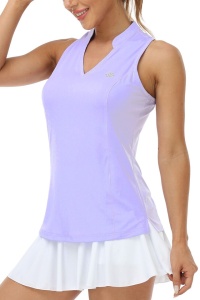 Maiou sport dama pentru tenis, fitnes, fără mâneci, lila, XXL