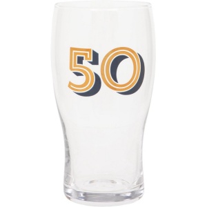 Pahar de bere pentru aniversarea a 50 de ani - Albastru auriu, 570 ml