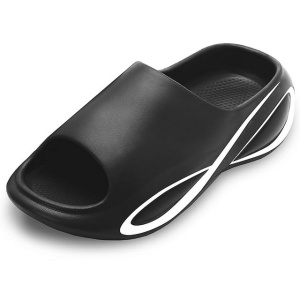 Papuci unisex, material EVA, comozi si eleganti, negru, 44-45 EU - Img 1