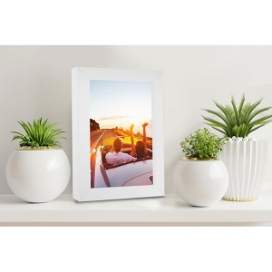 Rame foto, set 2 bucati, 13x18 cm, din lemn MDF, plexiglas rezistent la spargere, alb - Img 5