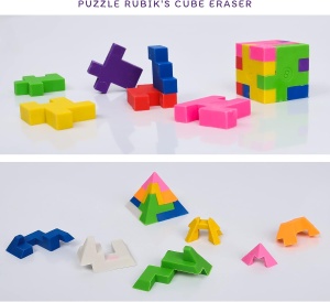 Set 10 bucăți gumă de șters pentru copii, Gxhong, puzzle - Img 2