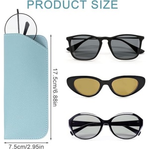 Set 8 huse pentru ochelari din piele PU, multicolor - Img 3