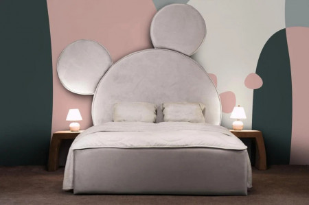 Pat copii tapitat premium Minnie / Mickey Gri