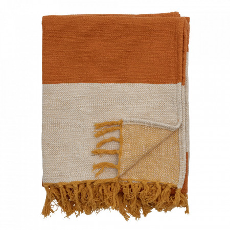 Pled orange din bumbac 130x150 cm Motril
